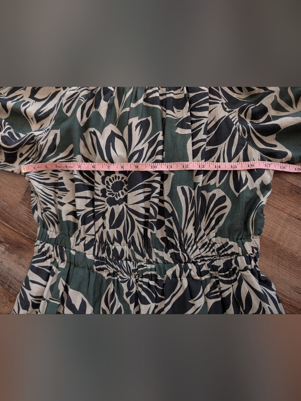 Velvet Raya Floral Print Silk Cotton Blend Puff Sleeve Voile Midi Dress Sz M - Picture 14 of 16